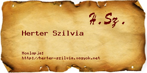 Herter Szilvia névjegykártya